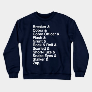 1982 G I Joe lineup Crewneck Sweatshirt